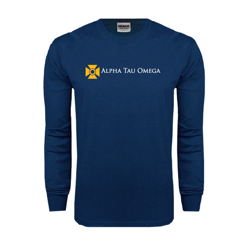 Navy Long Sleeve T-Shirt-Official Logo Flat Version