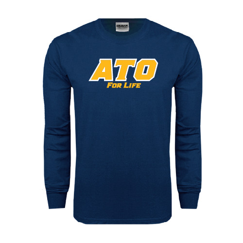 Navy Long Sleeve T-Shirt-ATO For Liffe