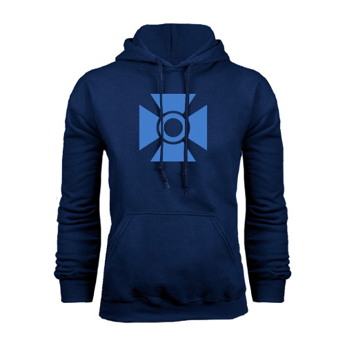 Navy Fleece Hoodie-Cross