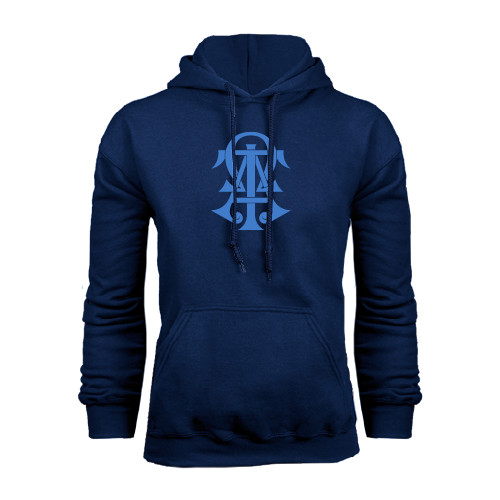 Navy Fleece Hoodie-ATO Interlocking