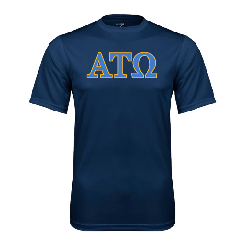 Navy Performance Tee-ATO 2 Color Greek Letters