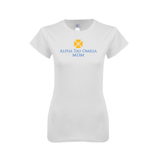 Next Level Womens White Boyfriend Tee-Mom