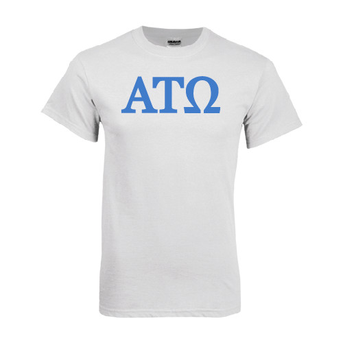 White T Shirt-ATO Greek Letters