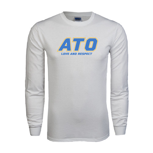 White Long Sleeve T Shirt-ATO Love and Repect