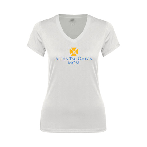 Next Level Womens White Ideal V Tee-Life Loyal Tau