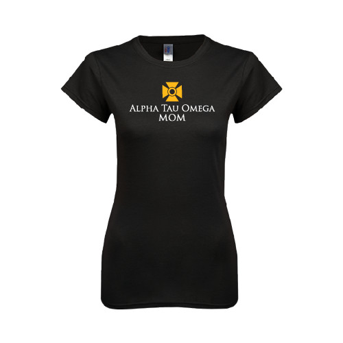 Next Level Womens Black Boyfriend Tee-Mom