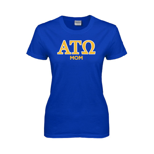 Womens Royal Short Sleeve Tee-Mom