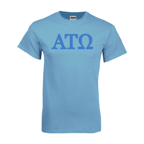 Light Blue T Shirt-ATO Greek Letters
