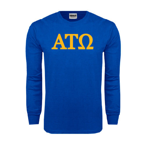 Royal Long Sleeve T Shirt-ATO Greek Letters