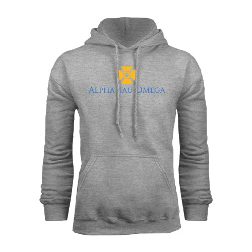 Grey Fleece Hoodie-Official Logo