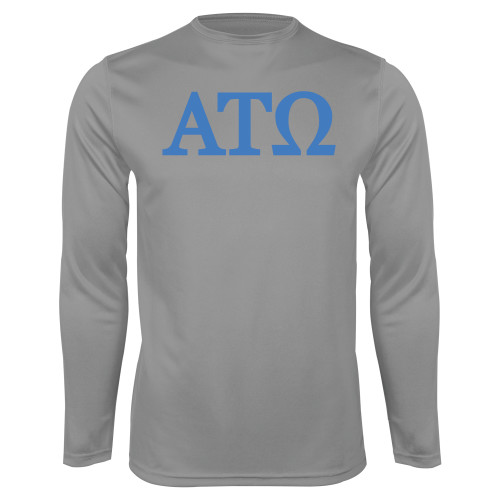 Steel Performance Longsleeve Shirt-ATO Greek Letters