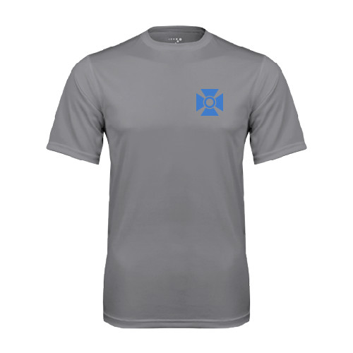 Grey Concrete Performance Tee-Cross