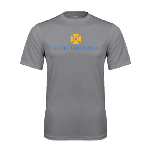 Grey Concrete Performance Tee-Official Logo