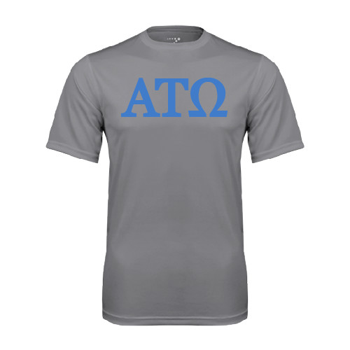 Grey Concrete Performance Tee-ATO Greek Letters