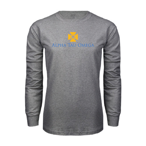 Grey Long Sleeve T Shirt-Official Logo