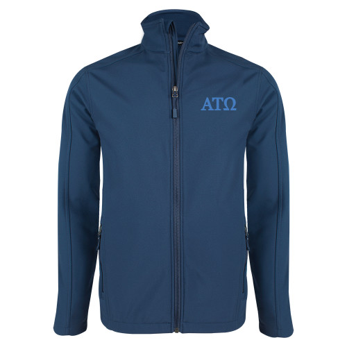 Navy Softshell Jacket-ATO Greek Letters
