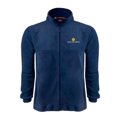Navy Fleece Full Zip  Jacket-Official Logo
