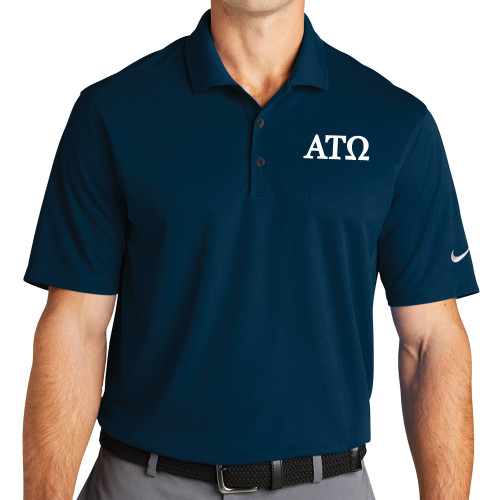 Nike Navy Dri Fit Micro Pique 2.0 Polo-ATO Greek Letters