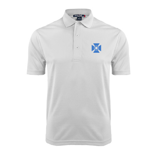 White Dry Mesh Polo-Cross