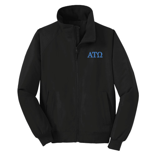 Black Charger Jacket-ATO Greek Letters