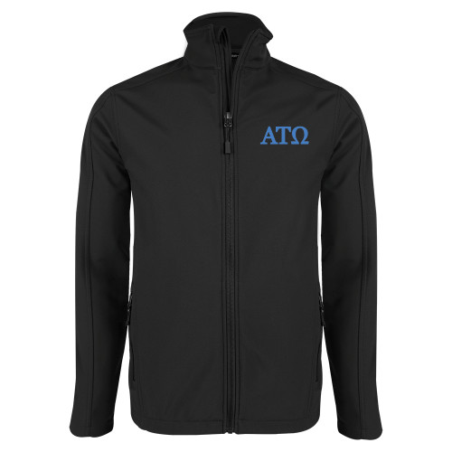 Black Softshell Jacket-ATO Greek Letters