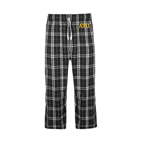 Black/Grey Flannel Pajama Pant-ATO Greek Letters