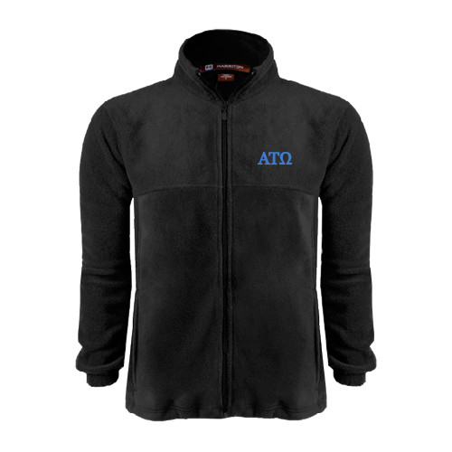 Black Fleece Full Zip Jacket-ATO Greek Letters