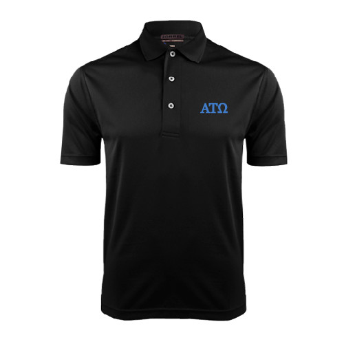 Black Dry Mesh Polo-ATO Greek Letters