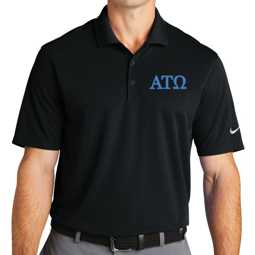 Nike Black Dri Fit Micro Pique 2.0 Polo-ATO Greek Letters