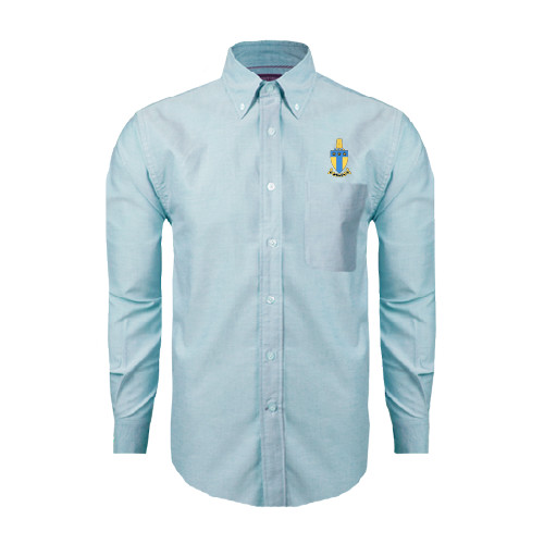 Light Blue Oxford Long Sleeve Shirt-Coat of Arms
