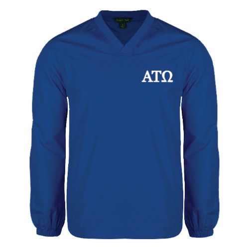 Royal V Neck Raglan Windshirt-ATO Greek Letters