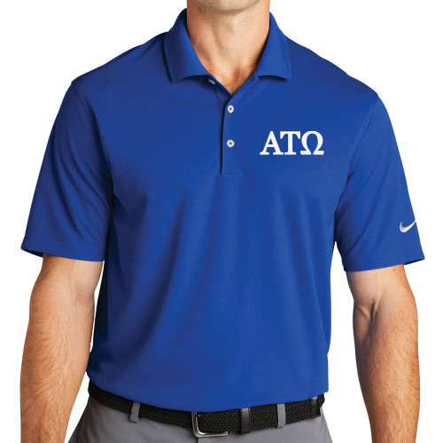 Nike Royal Dri Fit Micro Pique 2.0 Polo-ATO Greek Letters