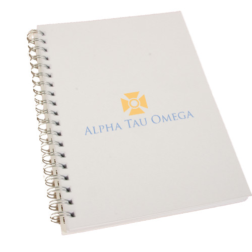 Clear 7 x 10 Spiral Journal Notebook-Official Logo