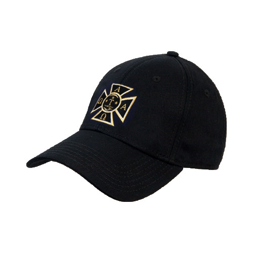 Black Structured Adjustable Pro Style Hat-Badge