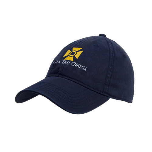 Navy Unstructured Adjustable Low Profile Hat-Official Logo