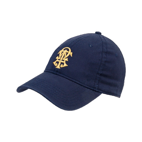 Navy Unstructured Adjustable Low Profile Hat-ATO Interlocking