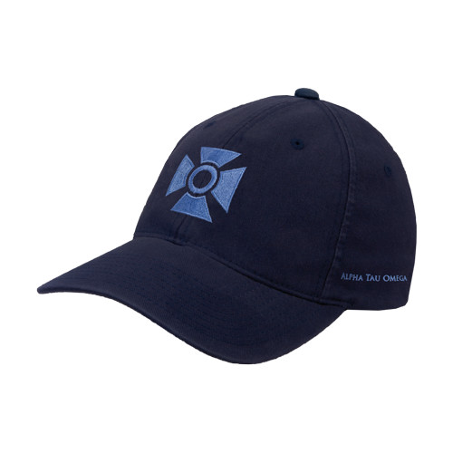 Navy Flexfit Structured Low Profile Hat-Cross
