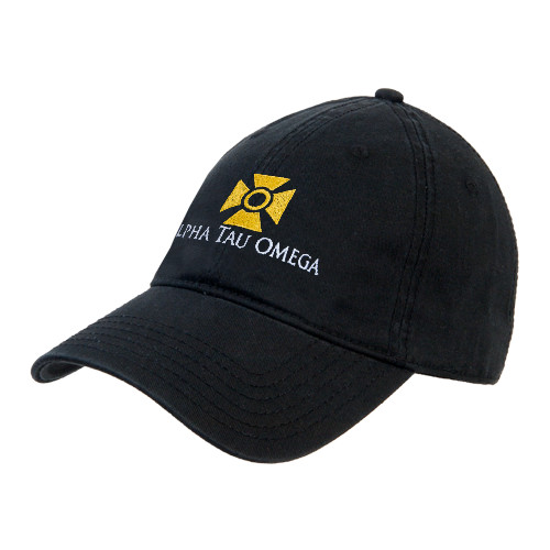 Black Unstructured Adjustable Low Profile Hat-Official Logo