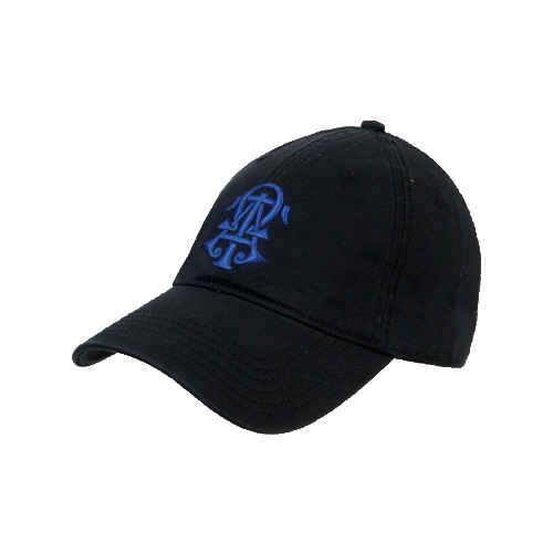 Black Unstructured Adjustable Low Profile Hat-ATO Interlocking
