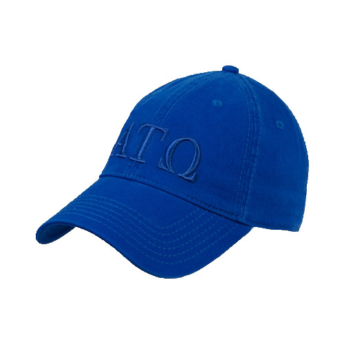 Royal Unstructured Adjustable Low Profile Hat-ATO Greek Letters