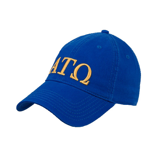 Royal Unstructured Adjustable Low Profile Hat-ATO Greek Letters