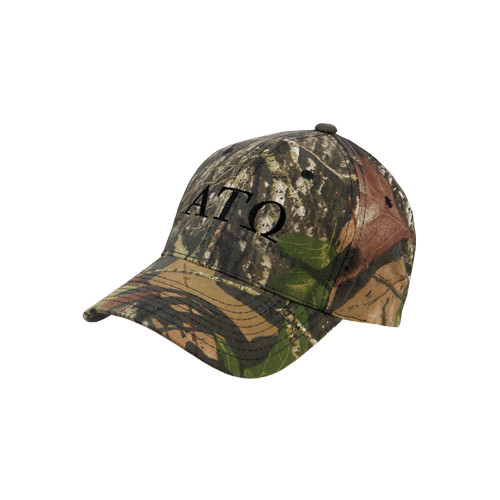 Mossy Oak Camo Structured Adjustable Cap-ATO Greek Letters