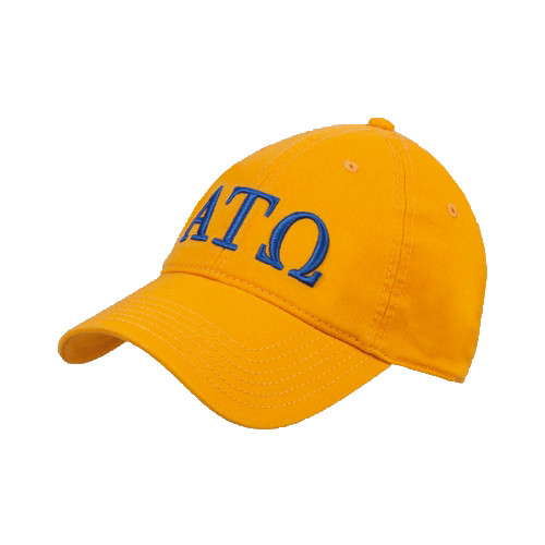 Gold Unstructured Adjustable Low Profile Hat-ATO Greek Letters