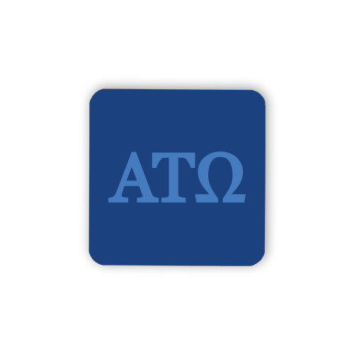 Hardboard Coaster w/Cork Backing 4/set-ATO Greek Letters