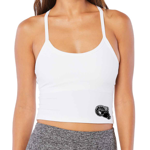  Beyond Yoga Womens Cloud White Spacedye Slim Racerback Cropped Tank - ATSU Ram