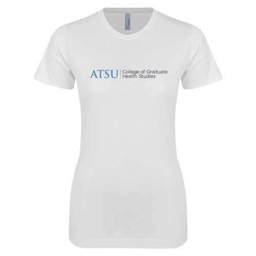 A.T. Still Univ Next Level Womens White Boyfriend T