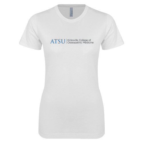 A.T. Still Univ Next Level Womens White Boyfriend T