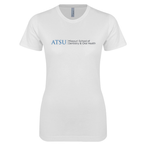 A.T. Still Univ Next Level Womens White Boyfriend T