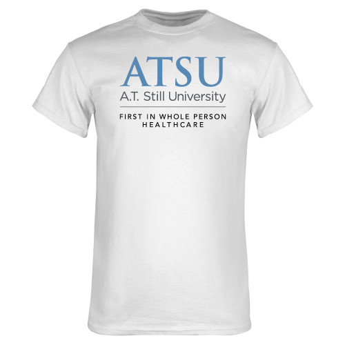  White T Shirt - ATSU Secondary Logo with Statement