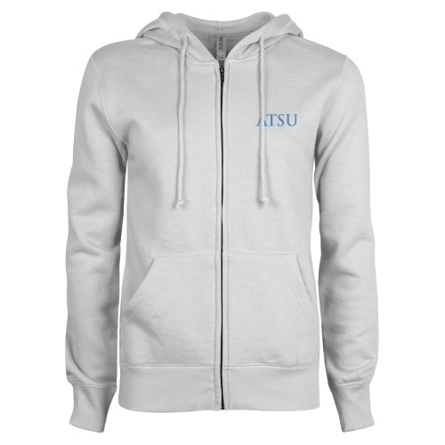 A.T. Still Univ ENZA Womens White Fleece Full Zip Hood